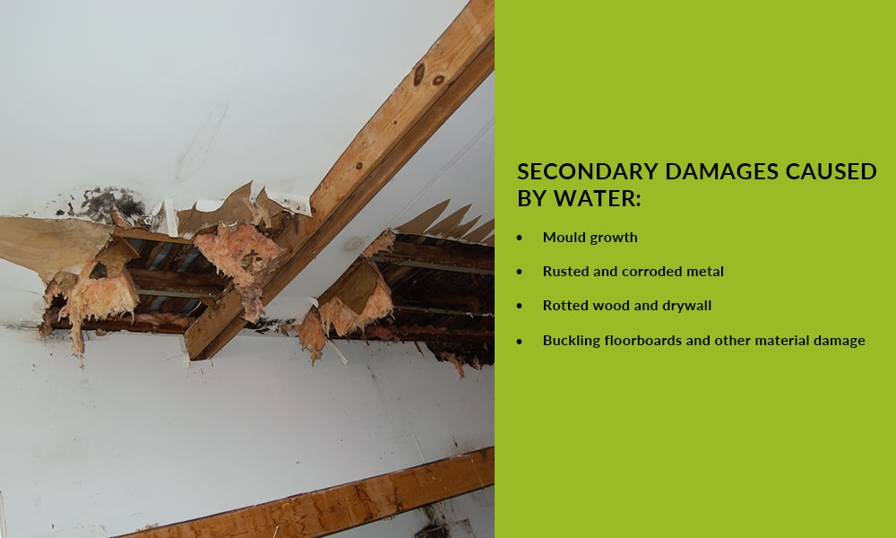 secondary damages caused by water? 